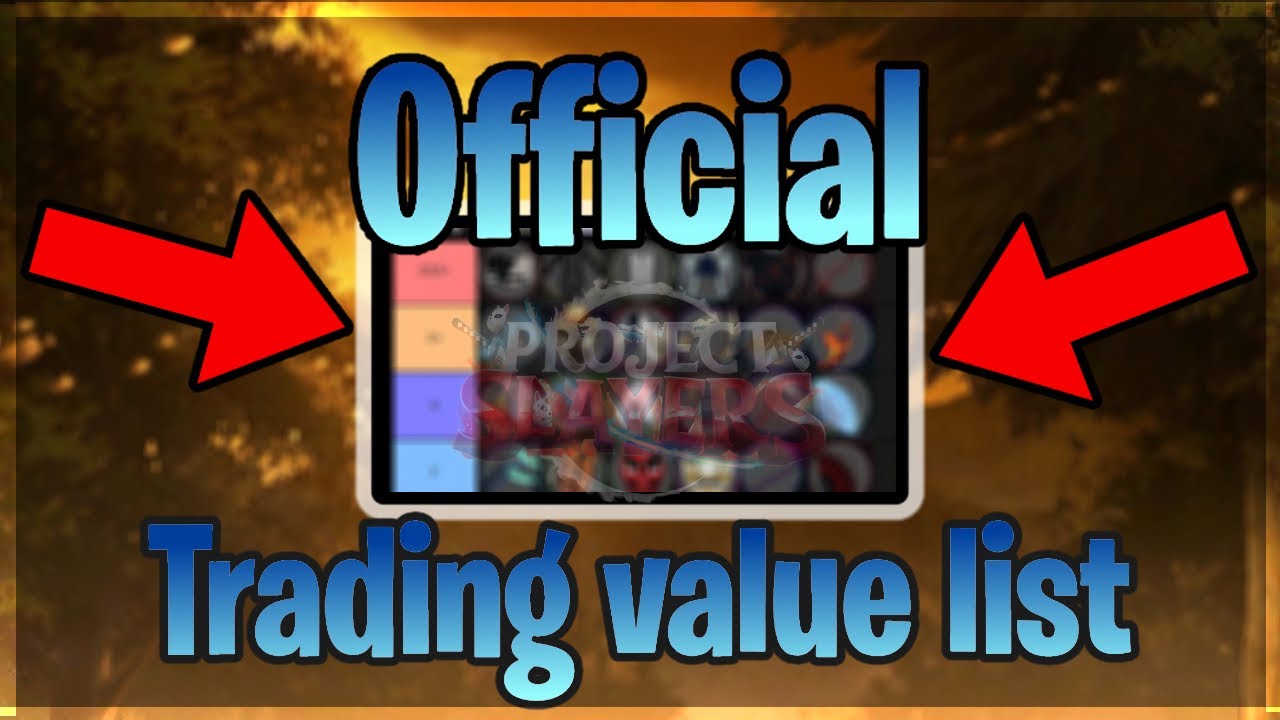 PROJECT SLAYERS TRADING TIER LIST. #roblox #projectslayers #fyp