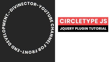 Text Decoration with circletype js plugin | Jquery Plugin Tutorial
