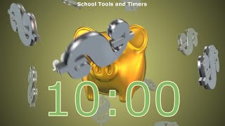 10 Minute Countdown Timer - Piggy Bank Money! 🐷💲