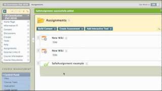 Blackboard 9: Create SafeAssignment