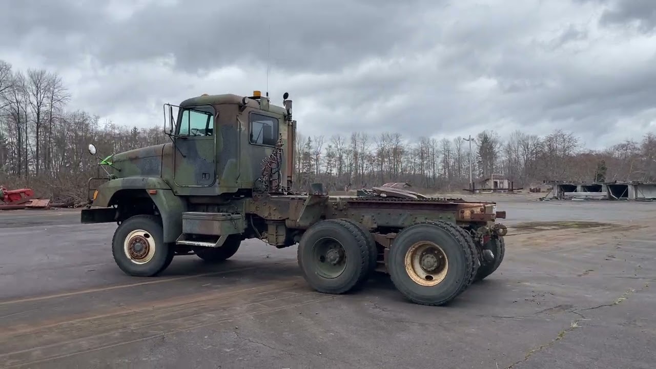 1992 Freightliner M916A1 T/A Truck Tractor - YouTube