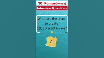 Part 2 - NumPy Interview Questions | Python Library for Data Science