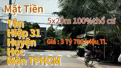 Bán gấp đất Mặt Tiền Tân Hiệp 31 Huyện Hóc Môn TPHCM.