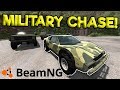 MILITARY POLICE CHASE & CRASHES! - BeamNG Gameplay & Crashes - Cop Chases & Crashes