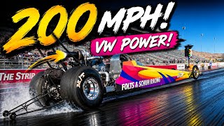Volkswagen Powered dragster goes 200mph in 1/4 mile
