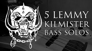 5 Lemmy Kilmister Bass Solos | Bass Cover