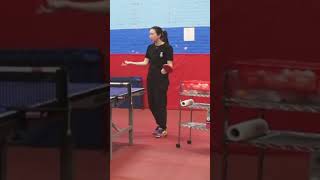 Arm motion for backhand loop against backspin #tabletennis #backhand #liujuan