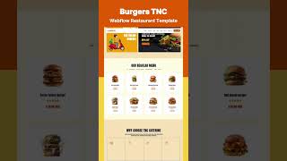 Burgers TNC - Restaurant Webflow Template