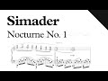 Simader  nocturne no 1 op 2 sheet music  brian barber