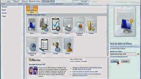 Como crear una base de datos en access 2007 y conceptos básicos