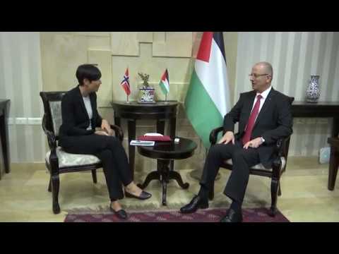 رئيس الوزراء الفلسطيني يستقبل وزيرة خارجية النرويج اين ماري اريكسن