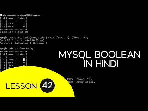 MySQL Boolean in Hindi - 42