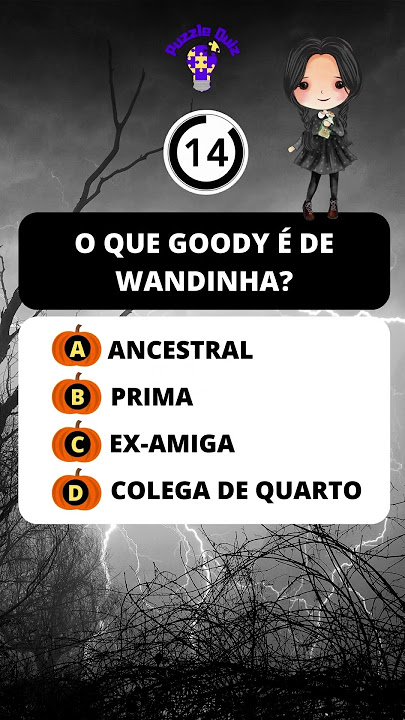 Quiz da Série Wandinha Addams, Série com Jenna Ortega - Wandinha