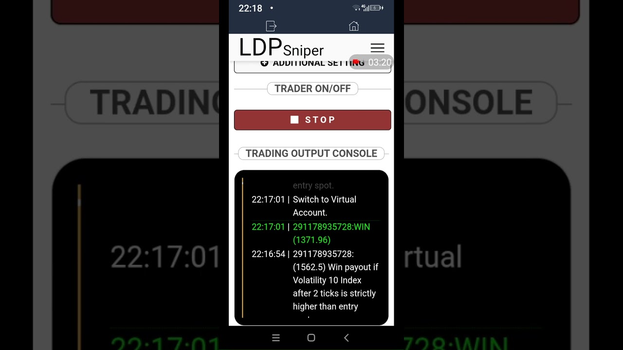 The LDP BinarySniper: Test results using the Virtual loss hook+ martingale ?