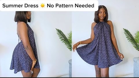 Easy Summer Dress Tutorial ☀️| Halter Neck Backless Dress | Perfect For Beginners 🌼