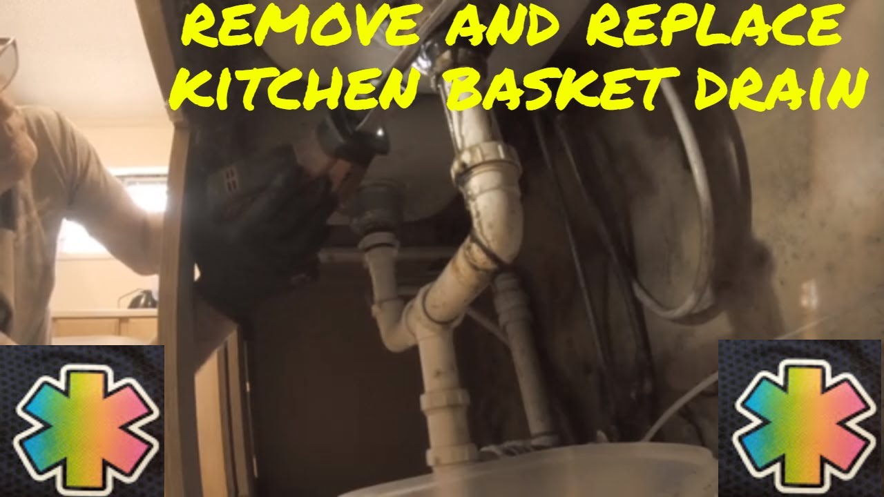 Remove and replace kitchen sink basket strainers YouTube