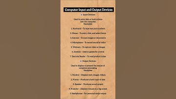 Computer Input and Output Devices | #computer #input #output #education