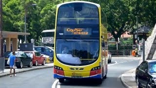 城巴7500行走路線698R後離開黃石碼頭/Citybus 7500 after on route 698R leaving Terminus