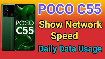 POCO C55 Show Daily Data Usage kaise kare | How To Show Daily Data Usage Setting In POCO C55
