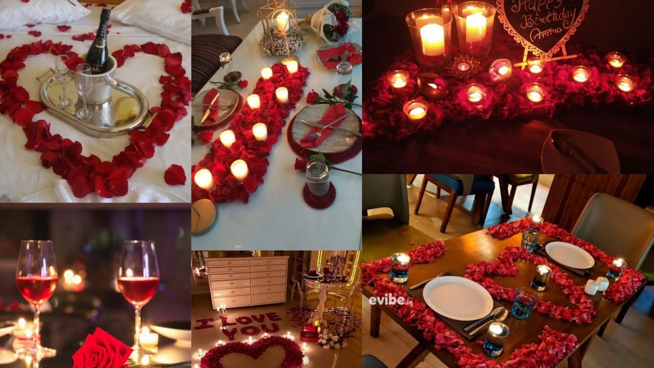 Anniversary Decorations Ideas # Bedroom Decorations #Table Decorations Ideas  - Youtube