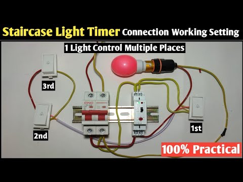 Staircase Timer Switch Wiring and Working! Staircase Wiring with Timer! Staircase Connection