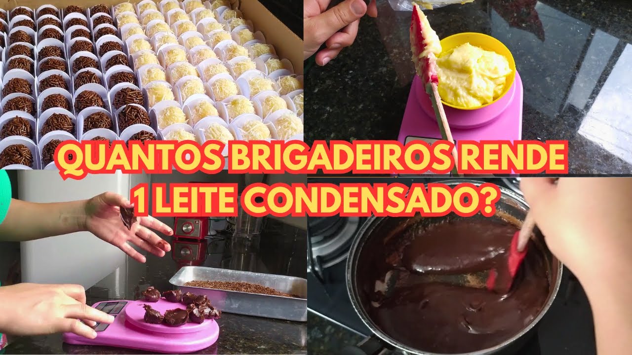Quantos brigadeiros rendem 1 caixinha de leite condensado? E quantos Beijinhos rendem?