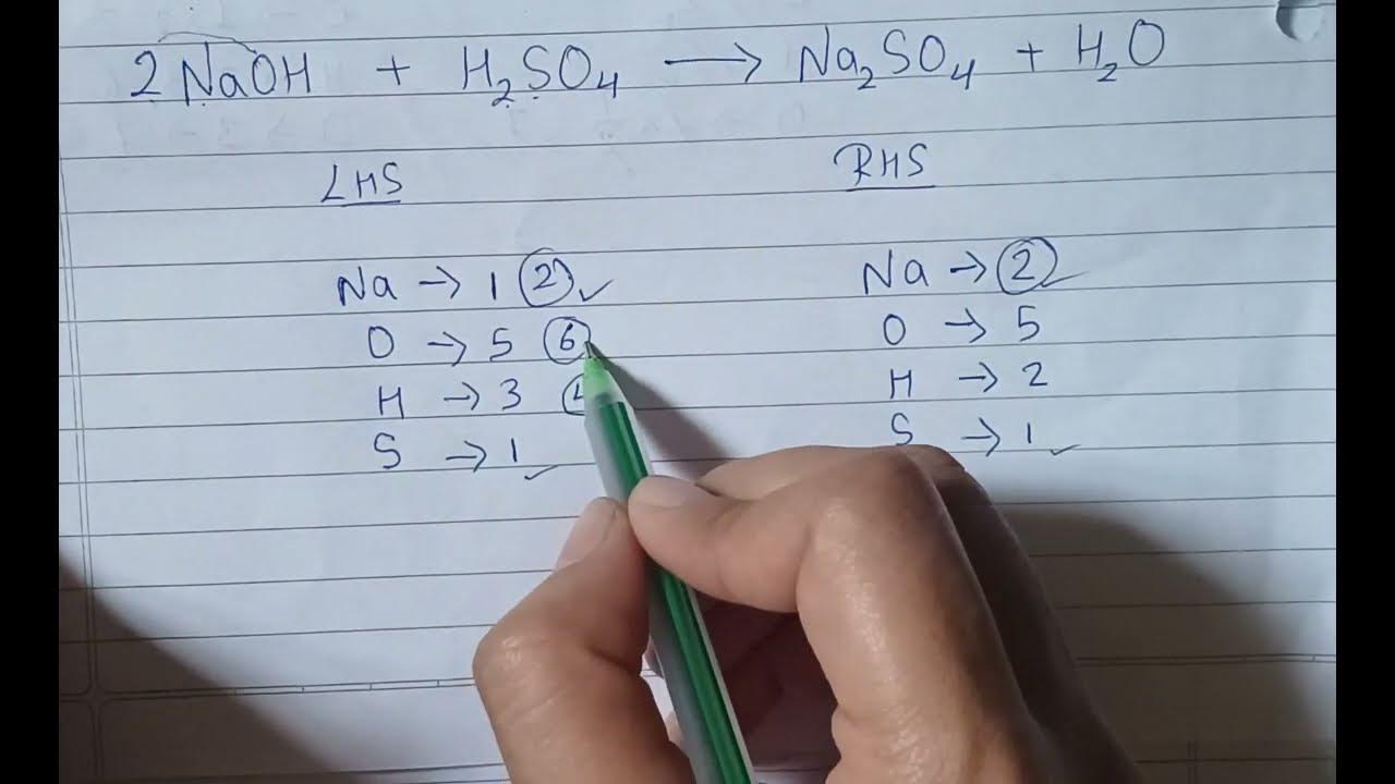 Naoh H2so4 Na2so4 H2o Type Of Reaction How to balance: NaOH + H2SO4 = Na2SO4 + H2O - YouTube