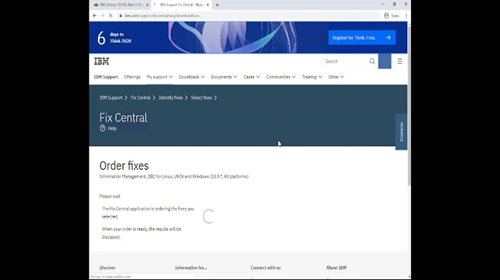 How to download the IBM FixCentral DB2 Fixpack