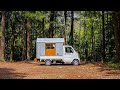森の中で一人。車中泊キャンプ|自作軽トラキャンピングカーの旅