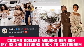Queen chioma Adeleke returns back to instagram with a wedding picture while remembering late son ify