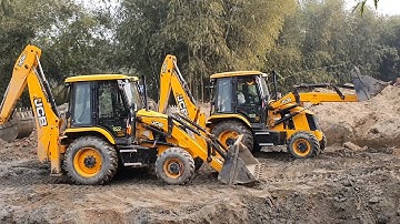 JCB Backhoe Machine Working For Bridge Foundation Construction - JCB Machine At Work - Part 8