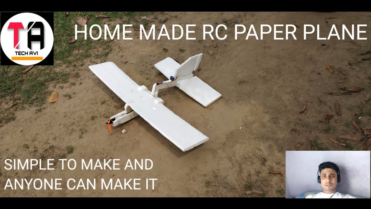 HOME MADE RC STYROFOAM PLANE - YouTube