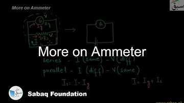 More on Ammeter, Physics Lecture | Sabaq.pk