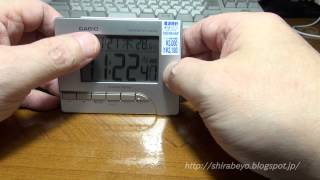 カシオ 電波時計 CASIO DQD-80J-8JF アラーム音と設定方法 RADIO WAVE CLOCK  Alarm sound 02