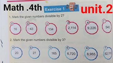 unit 2  Exercise 1 class  4th Maths  new course 2024 | kpk,PTB and federal Board CNC and NBF