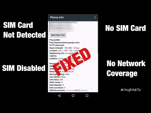 How to Fix SIM Card Not Detected Error | No Network Coverage | SIM Card Not Found | Problem Solved
