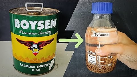 Toluene from lacquer thinner