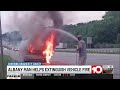 Albany man stops to help extinguish car fire on I-75 before firefighters arrive