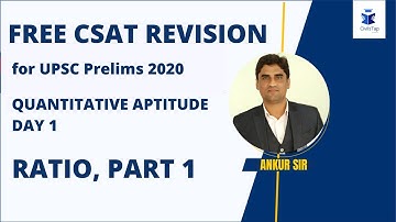 FREE Intensive CSAT Revision | UPSC Prelims 2020 | Quant  Day 1