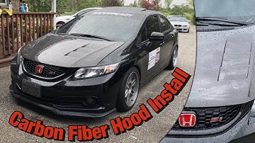 9th Gen Civic Si - Seibon Carbon Fiber Hood Install!