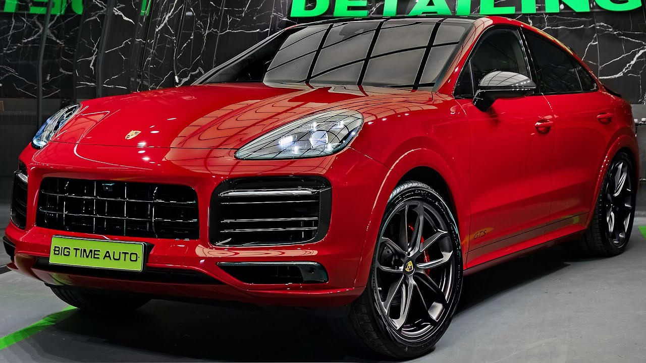 Porsche Cayenne GTS (2023) - Детали интерьера и экстерьера (брутальный спортивный внедорожник)