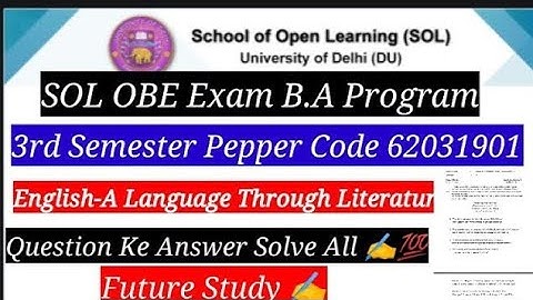 Q.5 part B English A English language through literature Question answer solve paper code 62031901