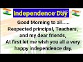 Independence day speeh in english 2021