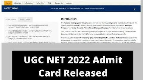 UGC NET Phase 2 Admit Card 2022 Download Link Exam new update...||