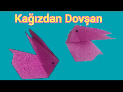 Kağızdan dovşan necə düzəltmək olar - Kağızdan heyvan fiqurları