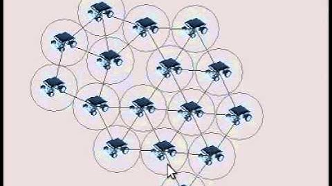 Automatic placement of a swarm of robots based on virtual angular forces