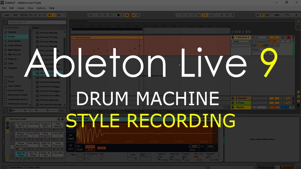 Drum Machine Style Recording in Ableton Live 9 YouTube
