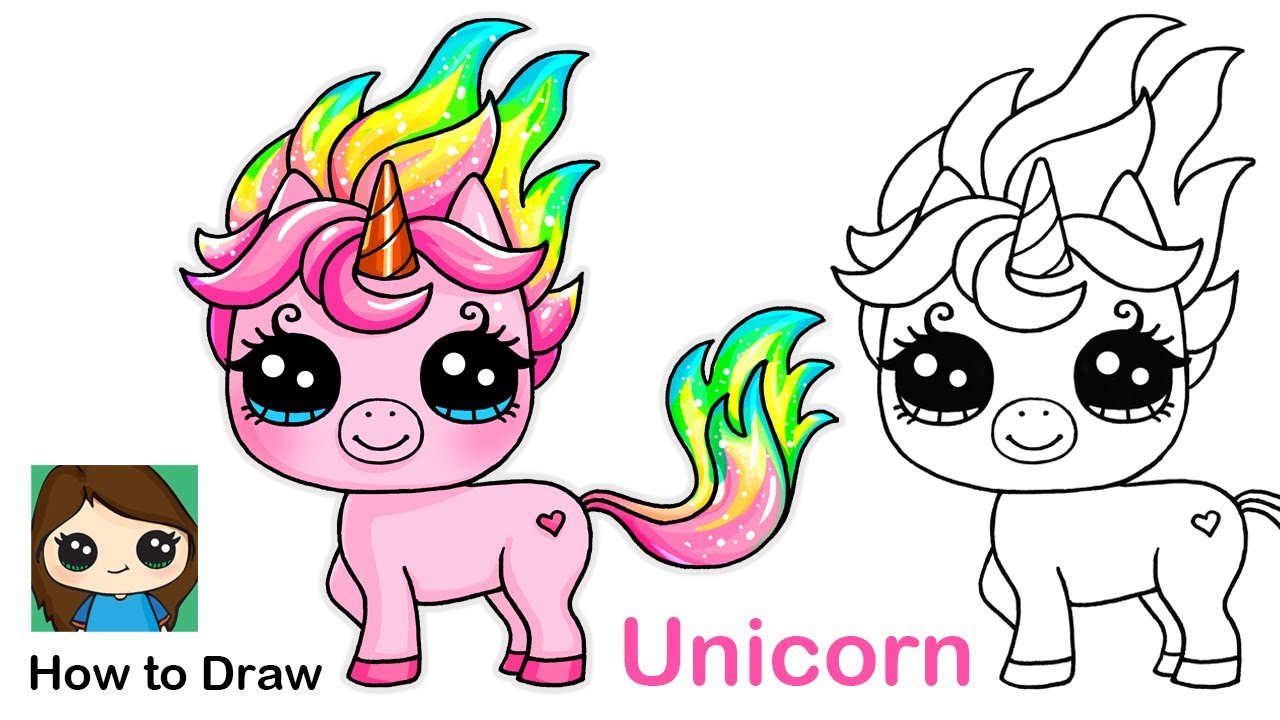 How to Draw a Unicorn Cute Girl Easy 