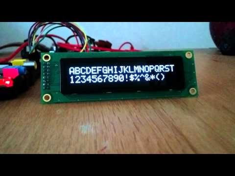 OLED 20x2 screen test - Raspberry pi + Python