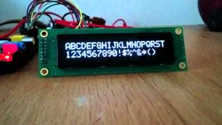 OLED 20x2 screen test - Raspberry pi + Python